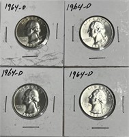 1964-D Washington Quarter 90% Silver Content