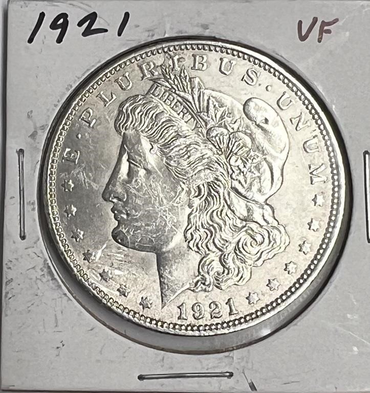 1921 Morgan Silver Dollar VF