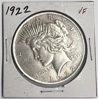 1922 Peace Silver Dollar VF