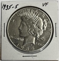1935-S Peace Dollar VF