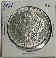 Morgan 1921 Silver Dollar AU