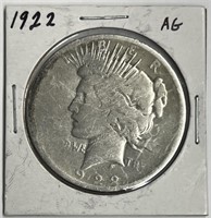 1922 Peace Silver Dollar AG