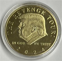 Trump 2024 The Revenge Tour Gold Colored Coin