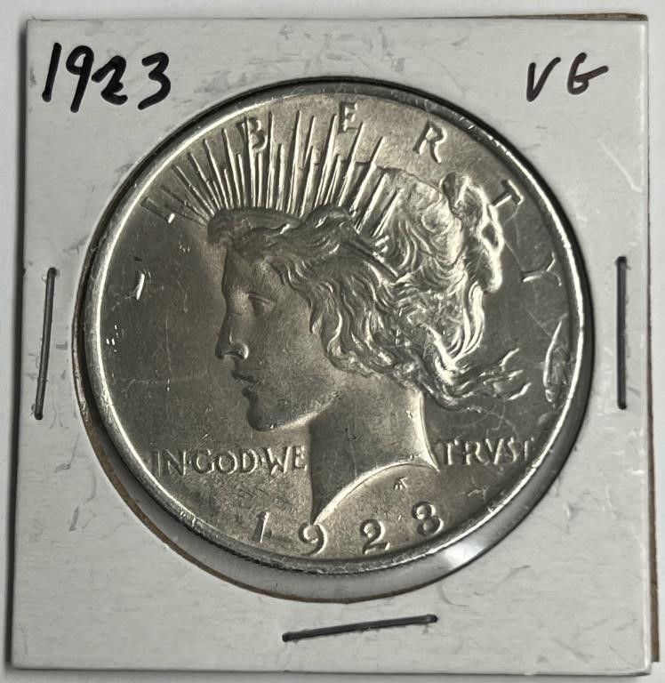 1923 Peace Silver Dollar VG