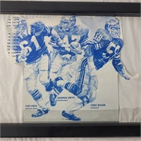 Vintage cut up poster of Seattle Seahawks