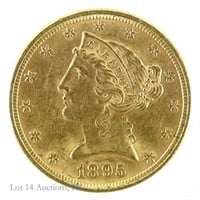 1895 $5 Liberty Head Gold Dollar (Unc.)
