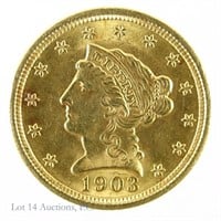 1903 $2 1/2 Liberty Head Gold Dollar (BU)