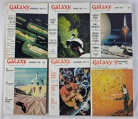Vintage set of 6 Galaxy Science Fiction books
