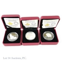 RCM $1 & $20 Silver Coins (3)