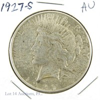 1927-S Silver Peace Dollar (AU55)