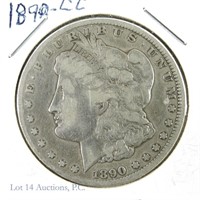 Scarce 1890-CC Morgan Silver Dollar