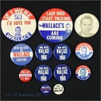 1968 Wallace Presidential campaign Items (13)