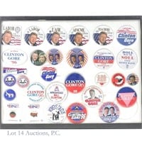 1996 Clinton-Gore Presidential Campaign Items (30)