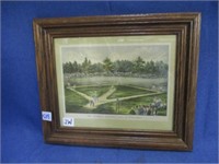 framed baseball print