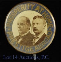 McKinley / Roosevelt Prosperity & Prestige Pin