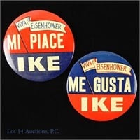 1952 3.5" Viva Eisenhower Campaign Buttons-2