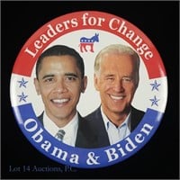 2008 Obama - Biden Presidential Campaign 9" Pin