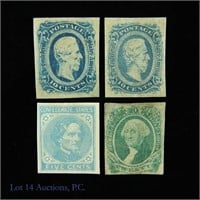 1861-64 Unused Washington & J. Davis CSA Stamps -4