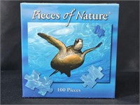 PIECES OF NATURE 100 PC PUZZLE "GREEN SEA TURTLE"