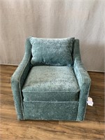 Blue Fabric Square Club Chair