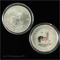 Silver 1 Ozt. South Africa Krugerrands (2)