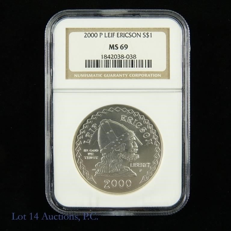 2000 P Silver Leif Ericson $1 (NGC MS69)