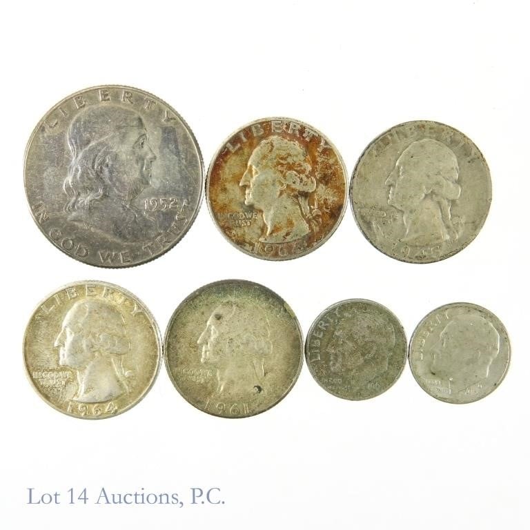 U.S. 90% Silver Coins (7)