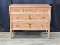 VINTAGE HAND PAINTED CHEST WITH 5 DRAWERS