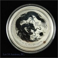 2012 1 oz. .999 Silver Australia Dragon $1 Round