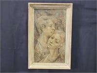 "THE LOVERS" PAINTING IN LYZON FRAME