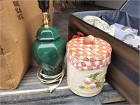 Lamp and strawberry canister