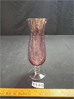 Antique Crystal Caranberry Luster Vase