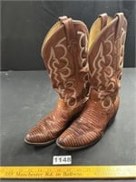 Vintage Tony Lama Lizard Cowboy Boots (10)