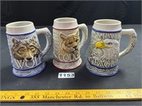 Eagle/Wolf/Cougar Beer Steins