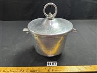 MCM Hammered Aluminum Ice Bucket