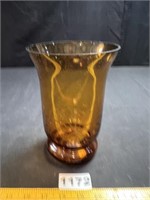 Cut Glass Harvest Hurricane Vase