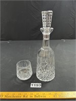 Waterford Crystal Decanter & Whiskey Glass