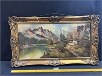 Painting in Large Antique Frame