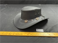 Leather Cowboy Hat (L)