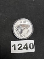 US Mint 99.9% Silver Star Trek Coin