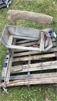 Old wood buggy seat