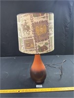 MCM Orange/Brown Table Lamp