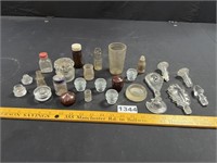 Vintage Bottles, Jars, Glass Stoppers