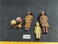 Antique Indian Dolls, S&P Shakers