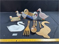 Wood Spoon & Fork Decor, Goose Decor