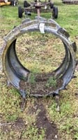 2 Vintage iron tractor tires