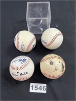 Autographed Baseballs-Bench/Rose/More