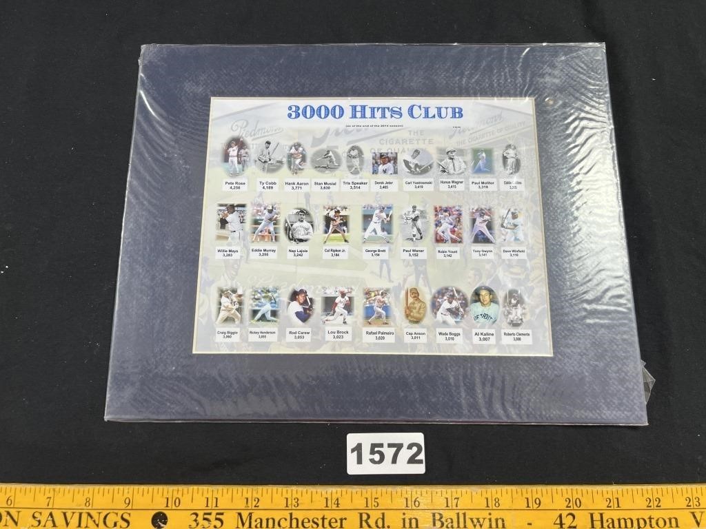 Matted 3000 Hits Club Photo
