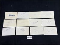 Autographed Cardinals Index Cards-List in Photos