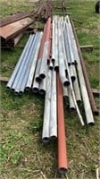 Assortment of steel pipe, various sizes and